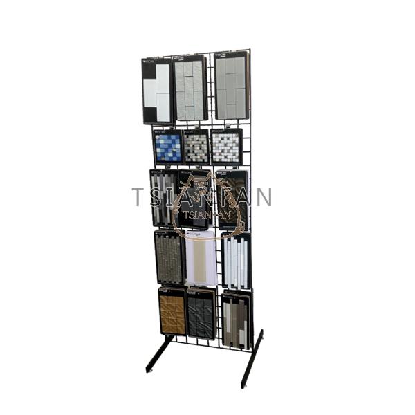 Simple Mosaic sample tile stone metal gridding hanging display floor stand ML089