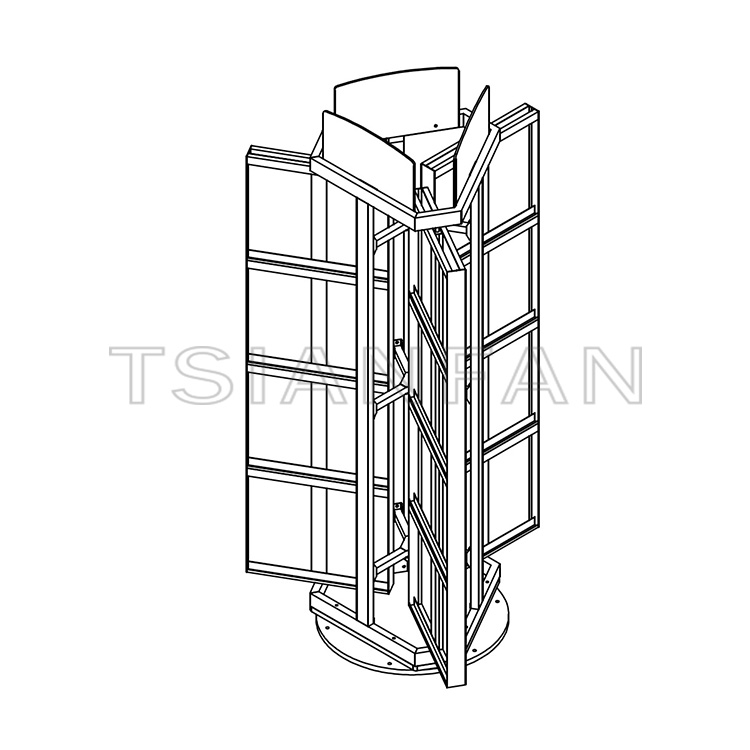 Factory direct selling free design of rotating display rack-MZ2109