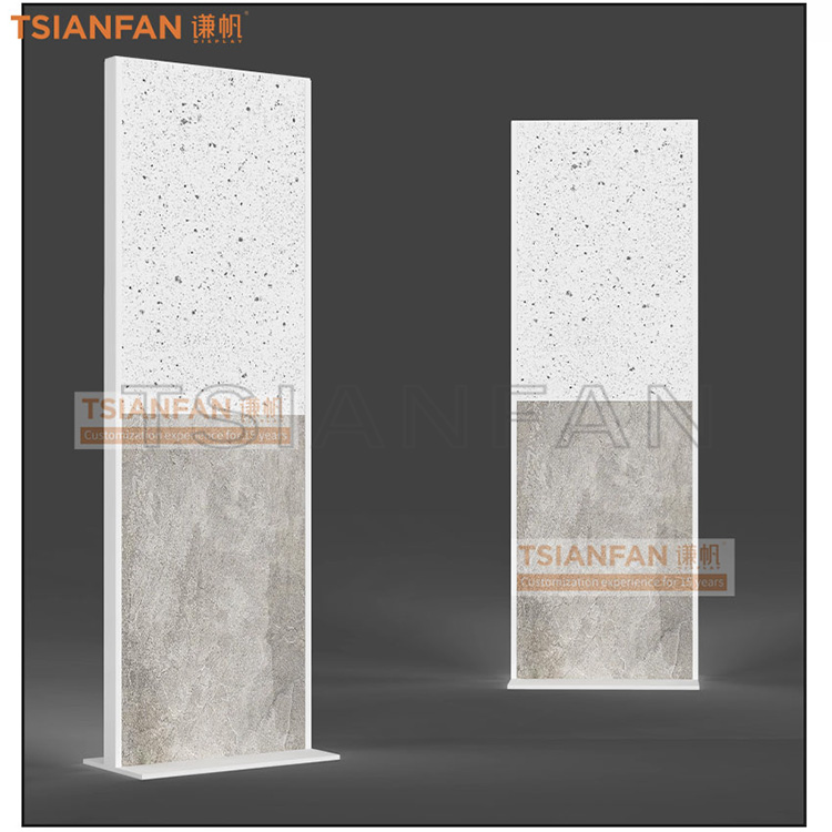 2023 floor-to-ceiling display with rotating marble panels-SG1002