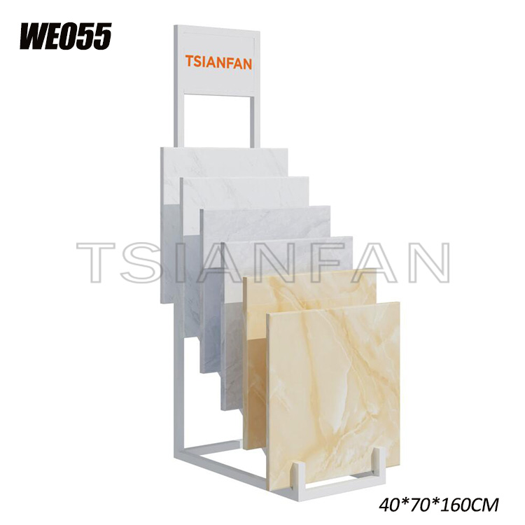 Ladder display tile sample display metal products showroom placement -WE055