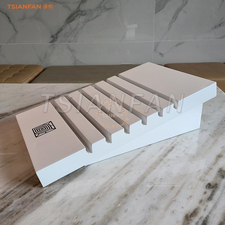 Table stand wholesaler artificial stone display platform retail white display stand