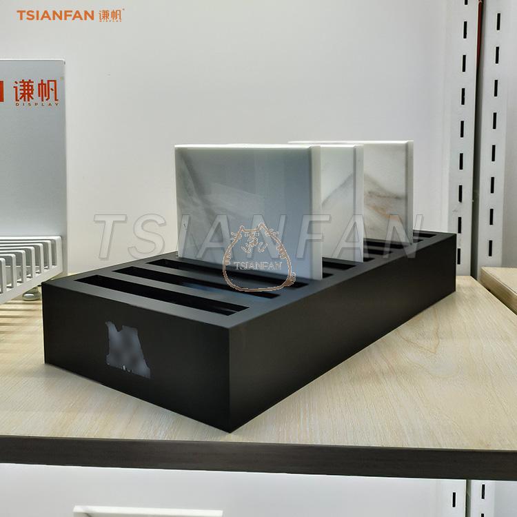 High quality plastic display box quartz stone decoration design
