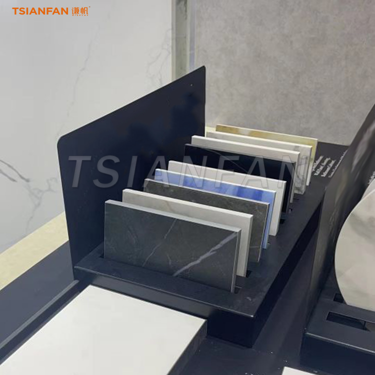Premium black artificial stone countertop stand custom model