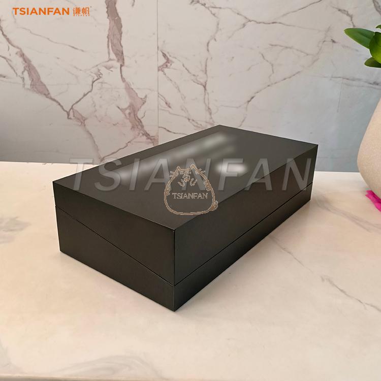 Black paper clamshell box Tile sample paper box custom packaging box