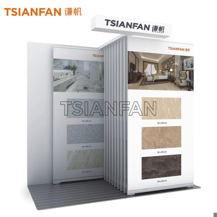 Customizable Sliding Ceramic Tile Display Cabinet CT914