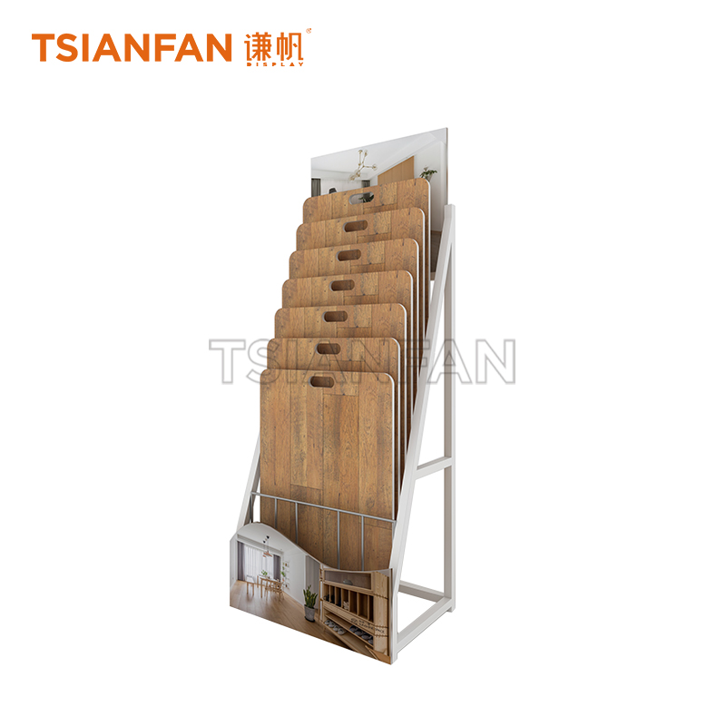 Simple wooden floor display rack WE518