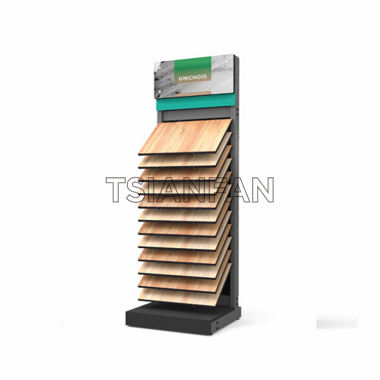 Simple wooden floor display rack WE981