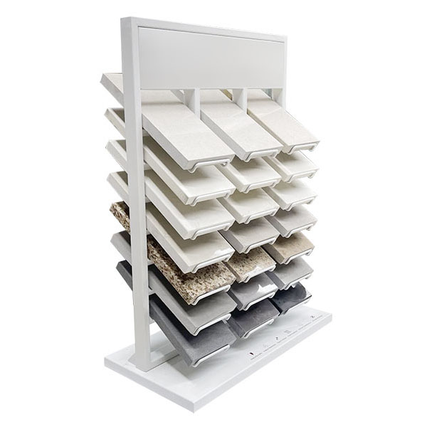 Quartz Stone Marble Display Rack In Showroom Online Shopping Supplier SRT065