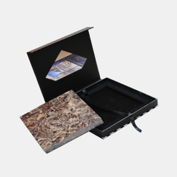 Customize Clamshell Granite Marble Sample Display Box Online Shopping