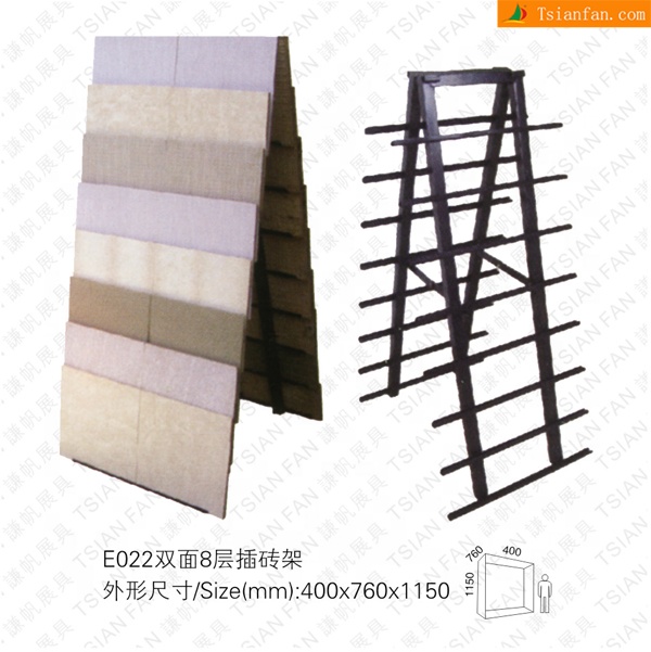 Metal Double-Sided A-Frame Loose Tile Display Rack for Ceramic Tile Sample Display