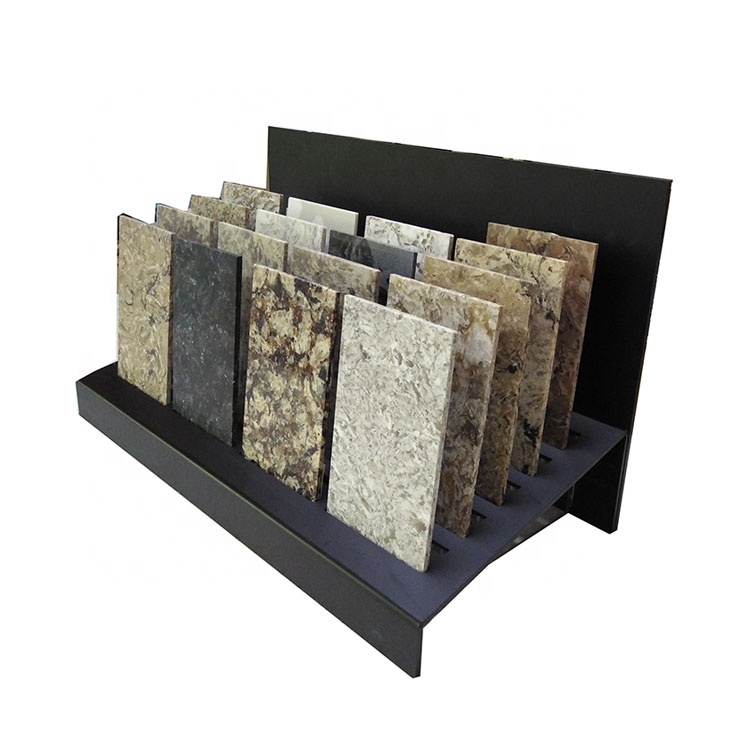 Mosaic Marble Nartural Stone Tile Small Size Sample Acrylic Tabletop Display Rack