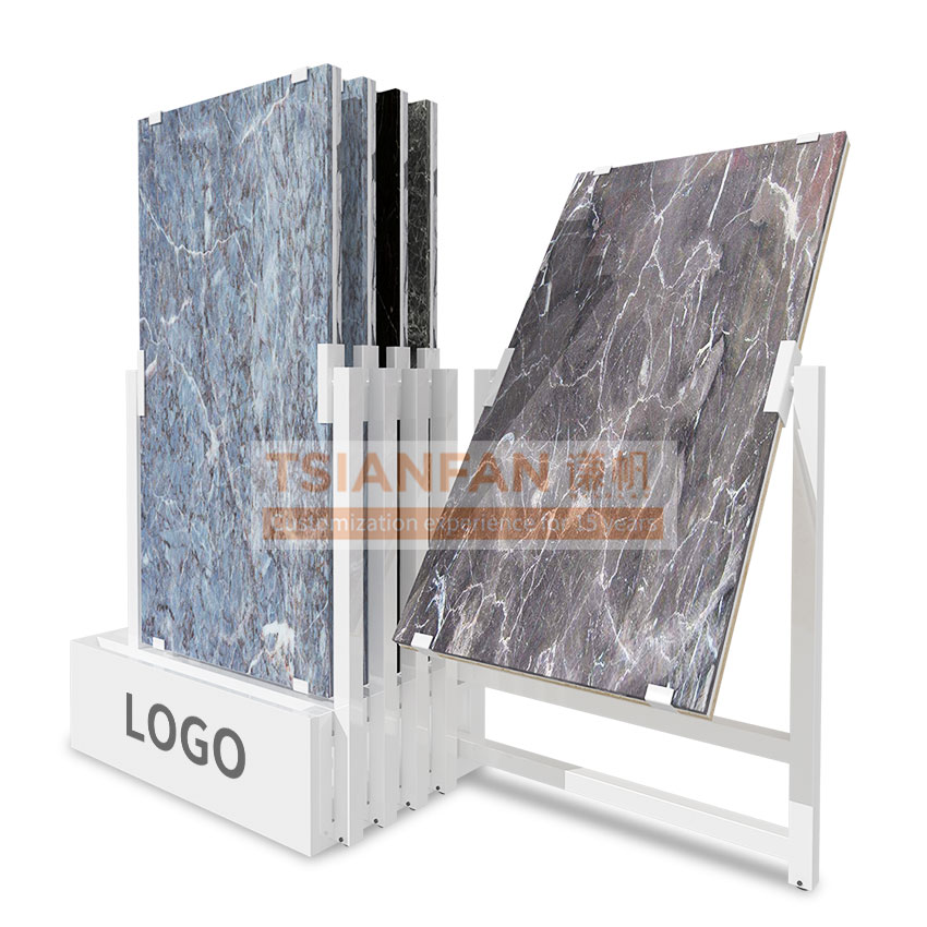 pull-out rotating ceramic tile floor sample display stand shelf frame