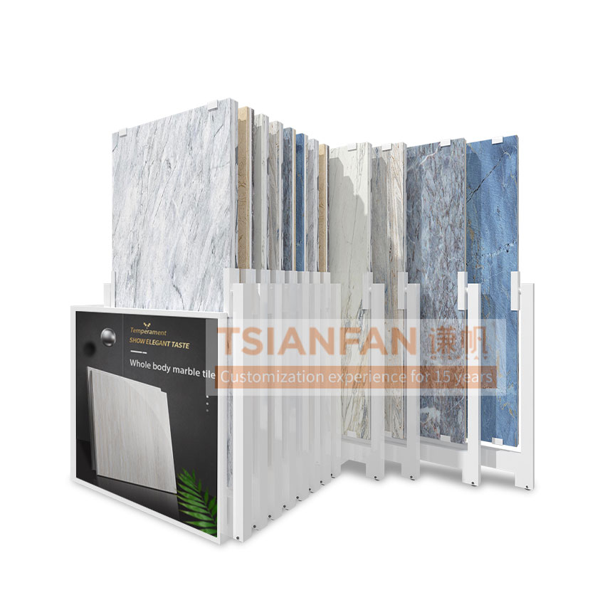 Ceramic tile sample Push and pull the upright display stand