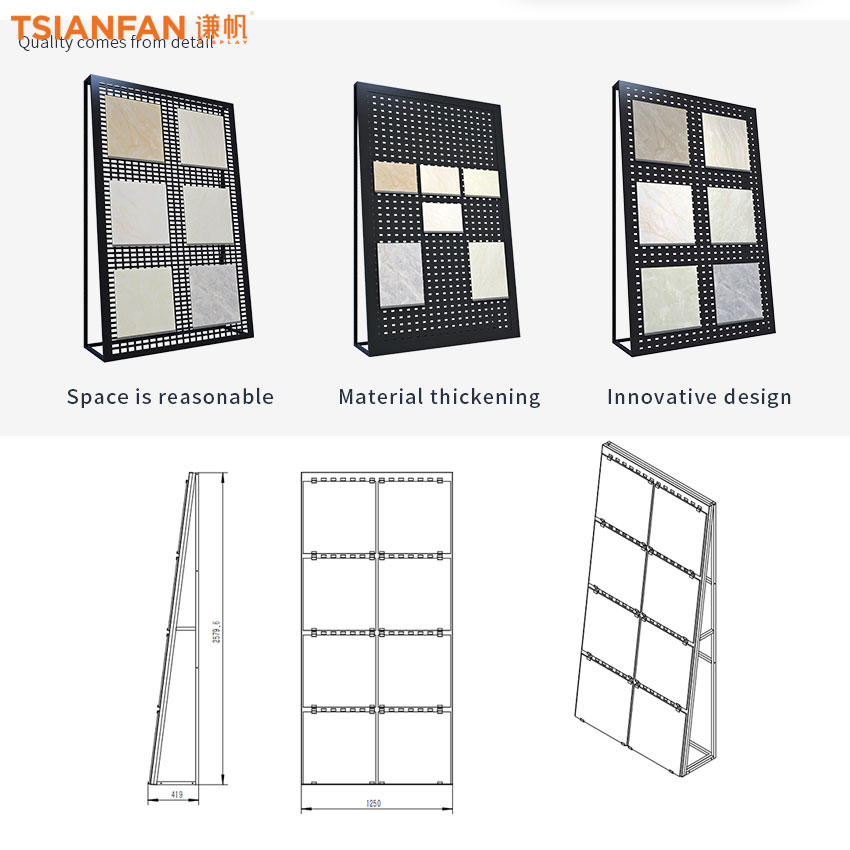 Ceramic tile bevel display rack