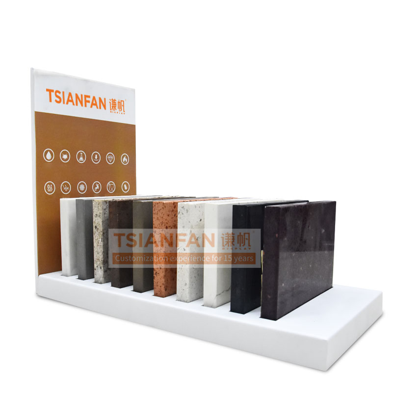 Quartzite Ceramic tile sample counter display frame