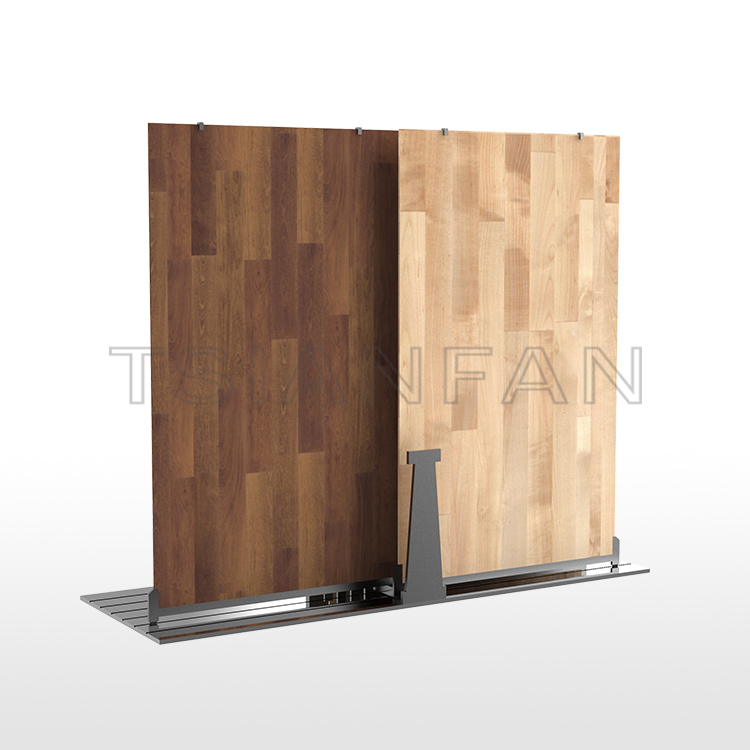 Floor stand push-pull panels Hardwood floor tile wall panels sliding  display  combination-WT4009