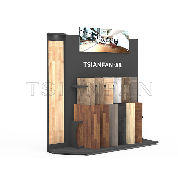 2022 store fixtures  Porcelain tile wood flooring tiles Flooring display Stand-WE2038