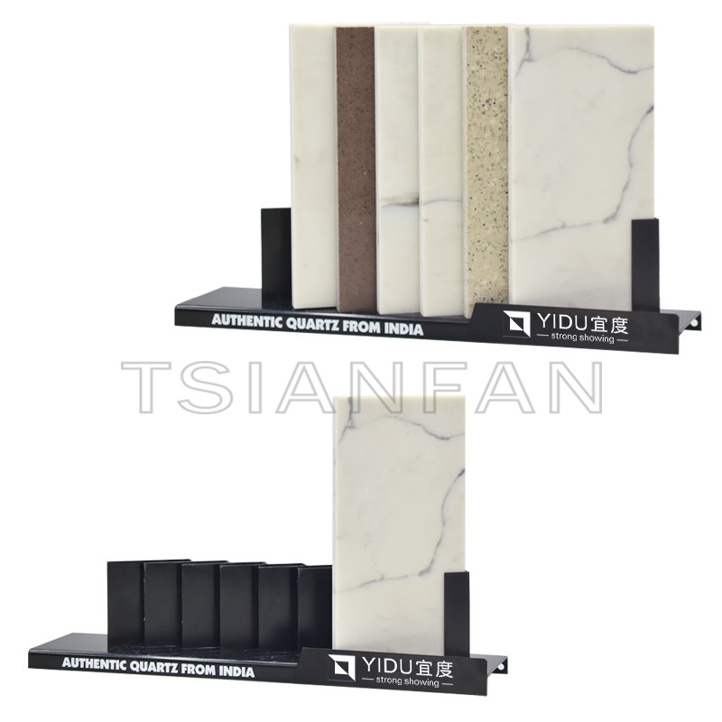 Tile Stone sample countertop porcelain socket stainless steel display frame