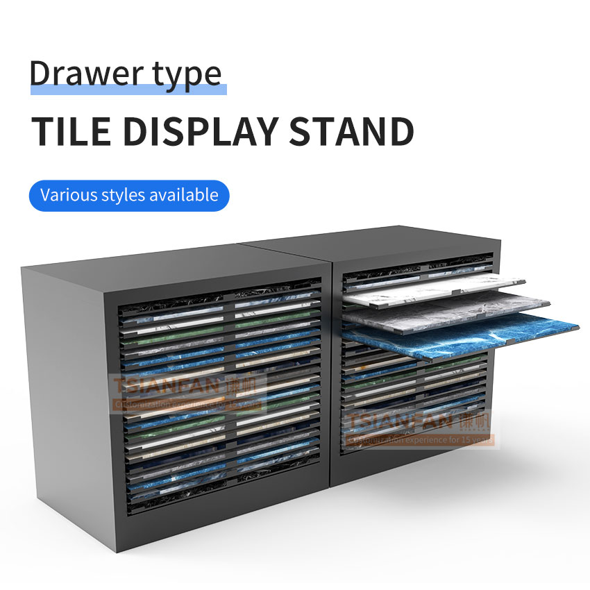 Tile drawer display Tile Board No border drawer display frame