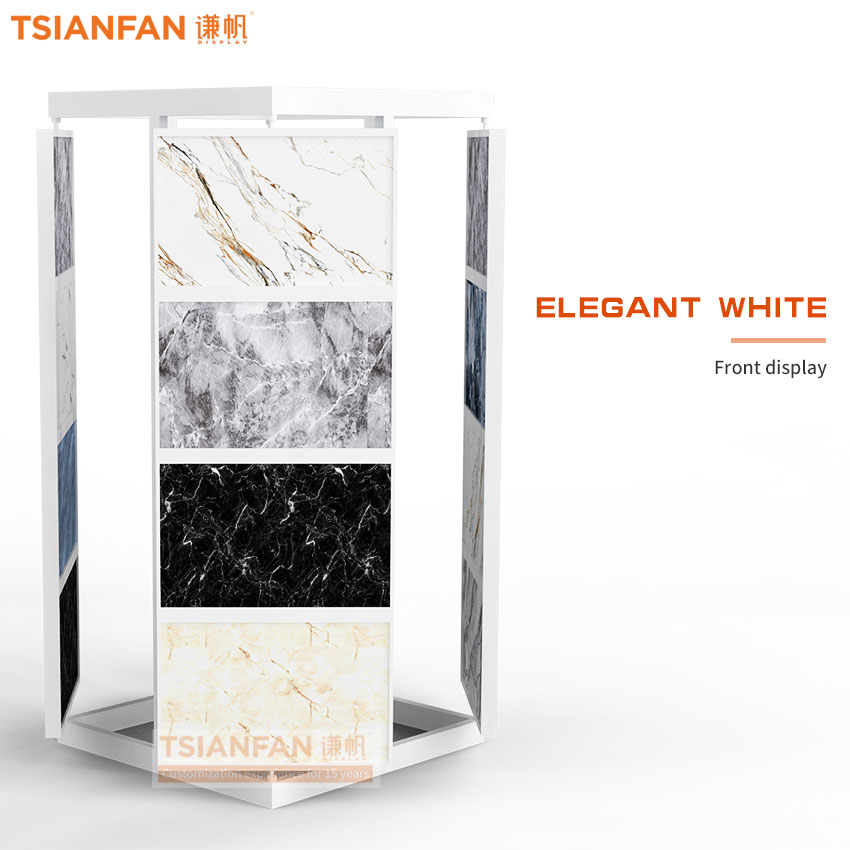 Tile Ceramic Marble Granite  Stone Sample Shelf Mosaic Ceramic Floor Stone rotating Metal display rack