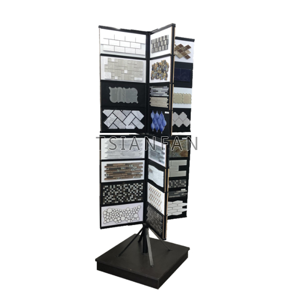 High quality metal Mosaic tile granite quartz marble rotating display frame Marble GraniteTile Flooring Display Stand  MZ1004