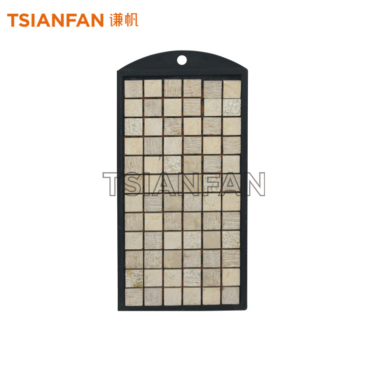 desktop display mosaic sample Simple design Inlaid quartzite ceramic stone sample display board Plastic custom display PS047