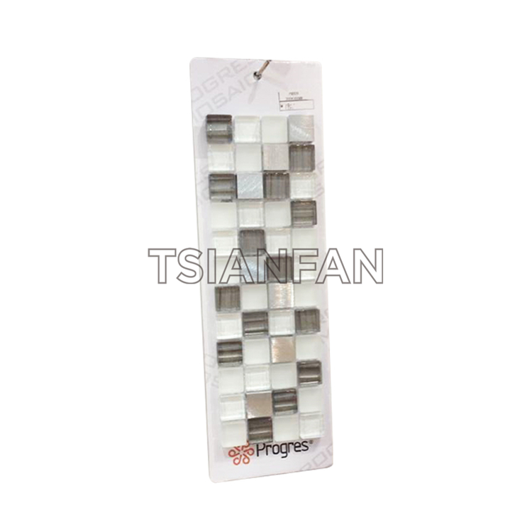 Ceramic marble Mosaic tile natural stone sample hanging display board cardboard display PZ056​