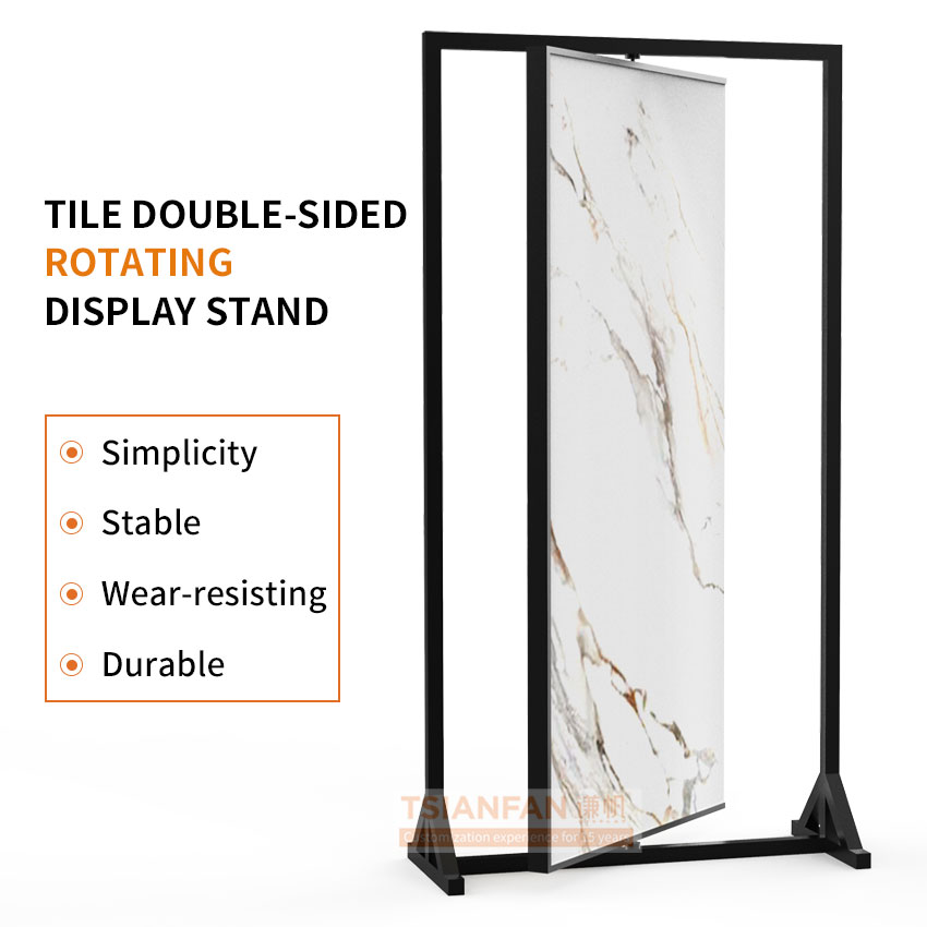 Factory Customize stone slab natural stone tile marble rotating display stand floor display rack