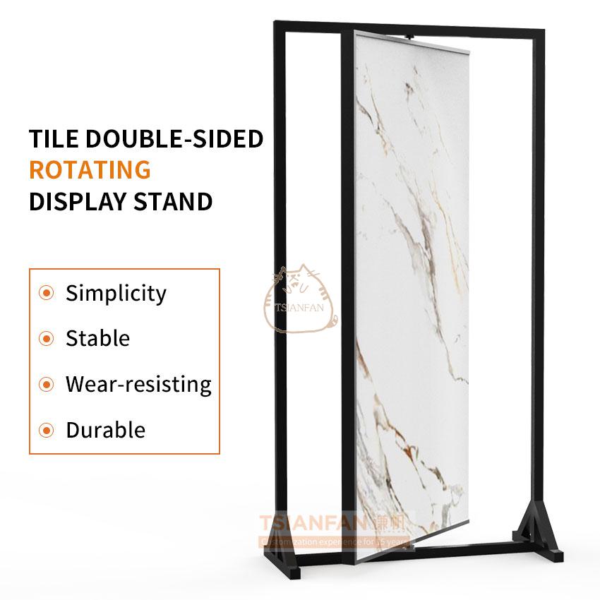 Factory Customize stone slab natural stone tile marble rotating display stand floor display rack