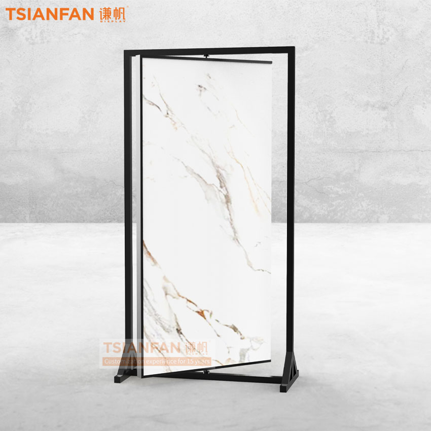 Factory Customize stone slab natural stone tile marble rotating display stand floor display rack