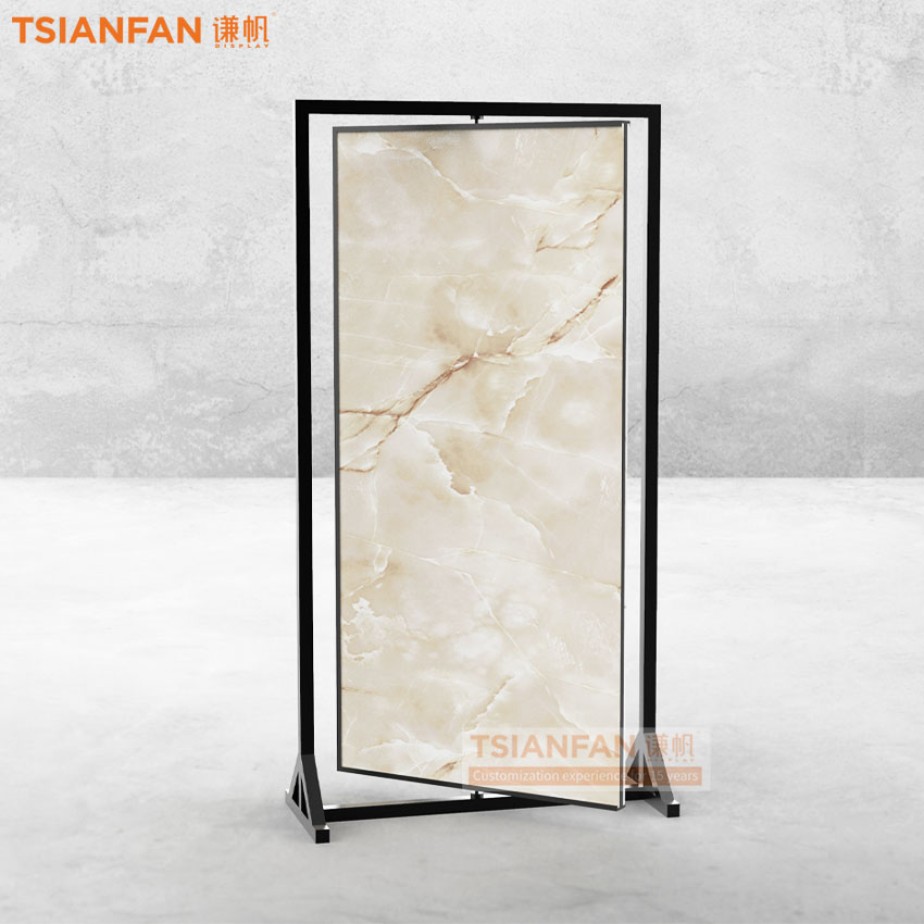Factory Customize stone slab natural stone tile marble rotating display stand floor display rack