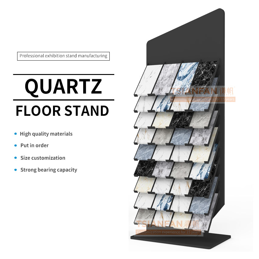 New custom design quartz granite marble natural stone sample display rack