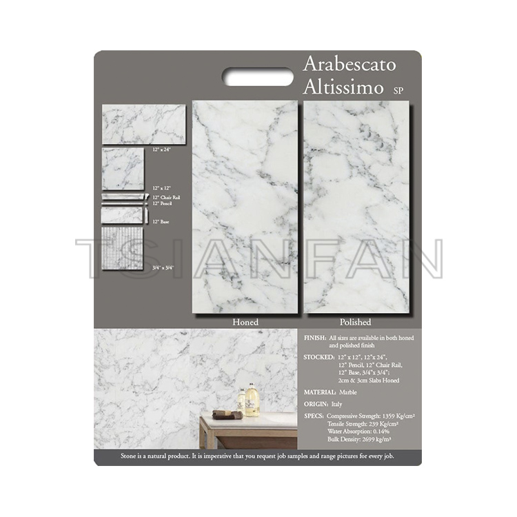 New deign Custom marble tile for Showroom Display board PF005-2