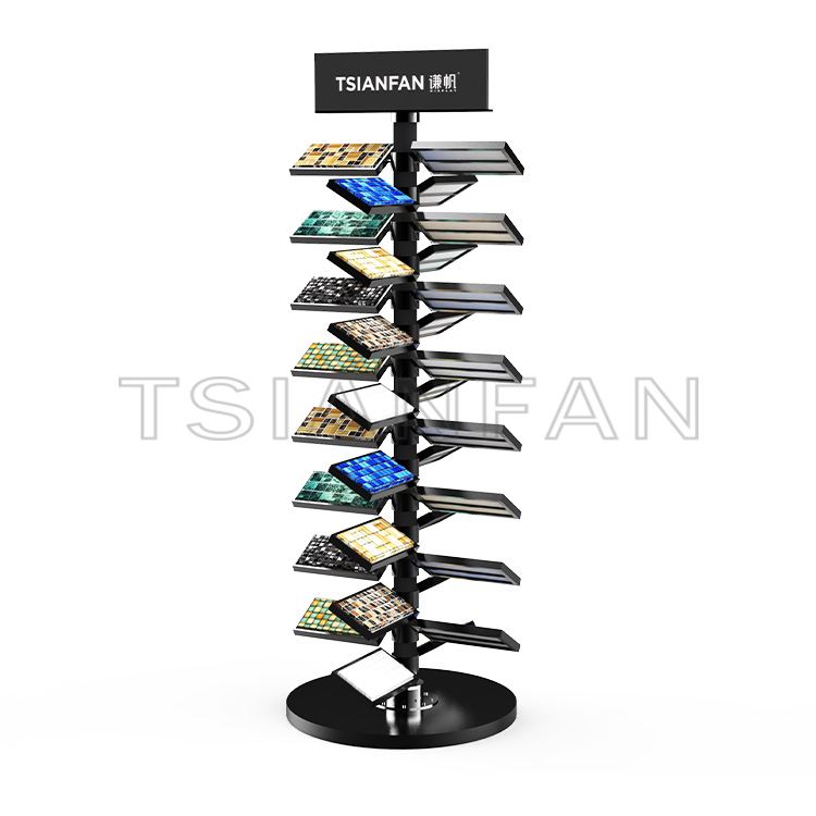 2023 factory designed rectangular floor-to-ceiling mosaic tile display frame-ML985