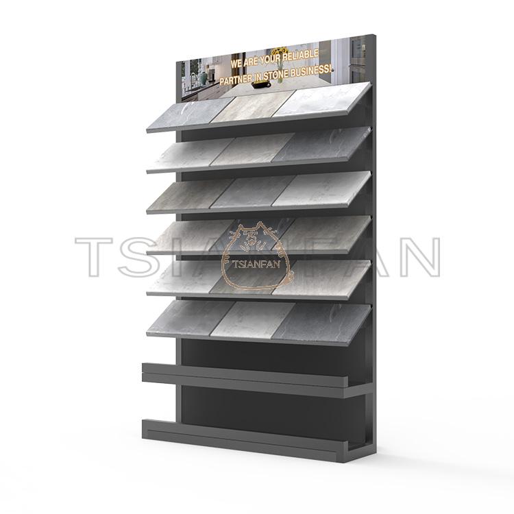 Custom Quartz Stone Waterfall Type Floor Display Stand -SG002