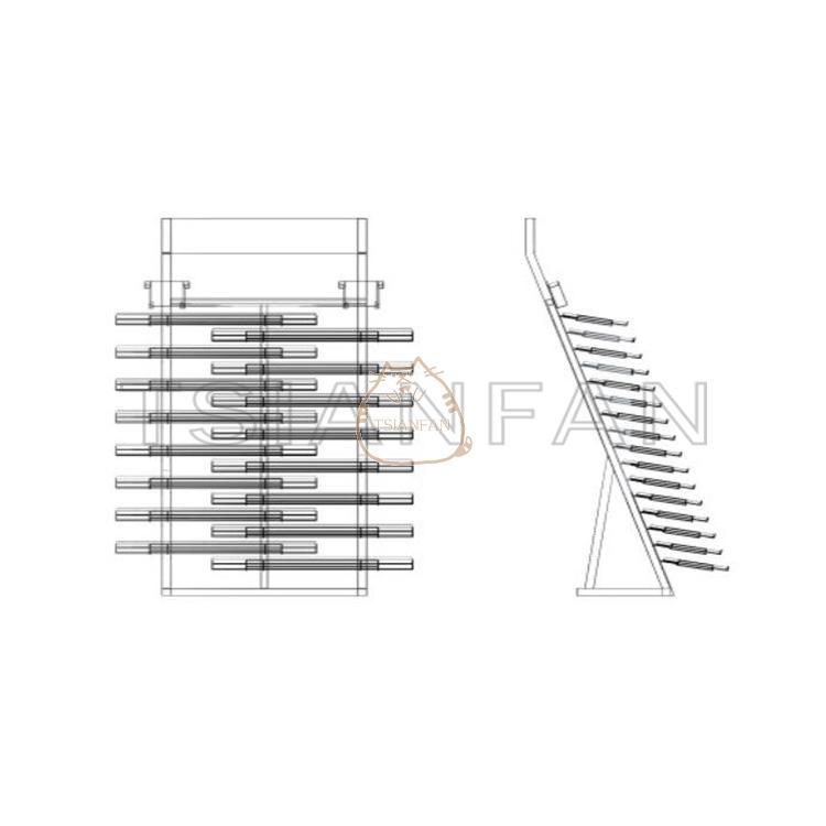 白色金属落地展架瓷砖地砖瀑布-E015