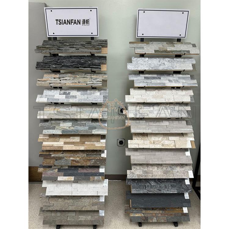 Natural stone display shelf retail cultural stone sample display