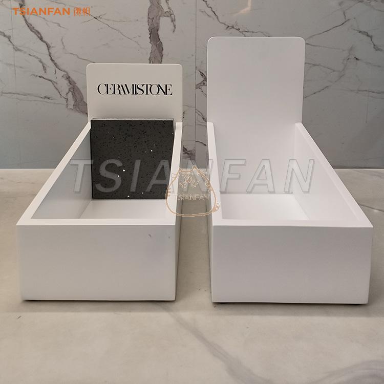Quartz MDF countertop box boutique stone sample display box