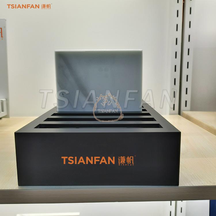 High quality plastic display box quartz stone decoration design