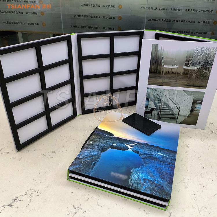 Terrazzo tile sample book protect packaging cardboard design