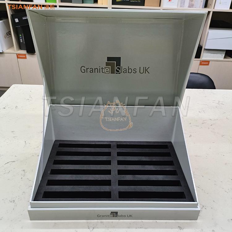 Highest quality paper box display terrazzo engineering stone sample box