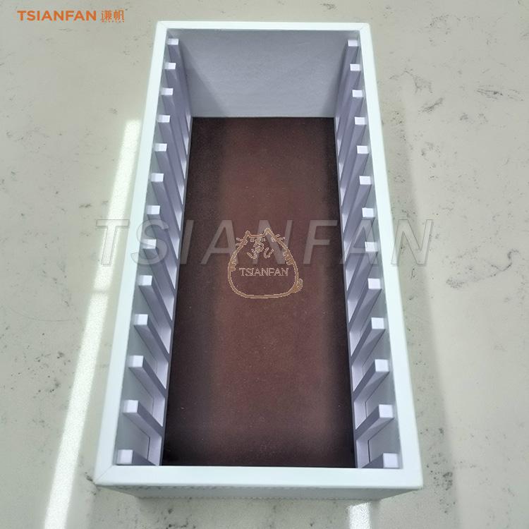 White leather box display quartz stone box tile sample box