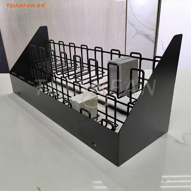 Exquisite black stainless steel artificial stone table stand high-quality display stand