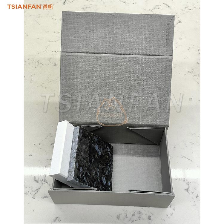 Cardboard box artificial stone box terrazzo exhibition design box clamshell type