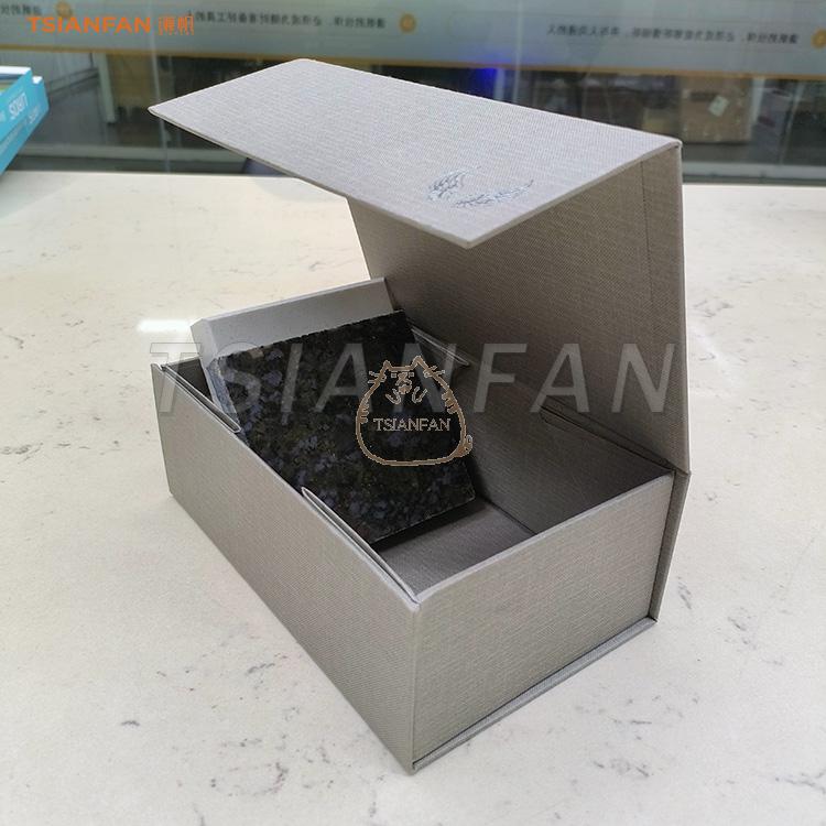 Cardboard box artificial stone box terrazzo exhibition design box clamshell type