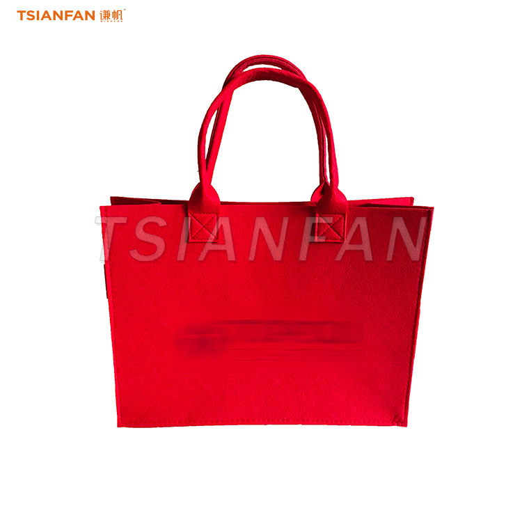 Red cloth bag high quality promotional tote bag portable packaging