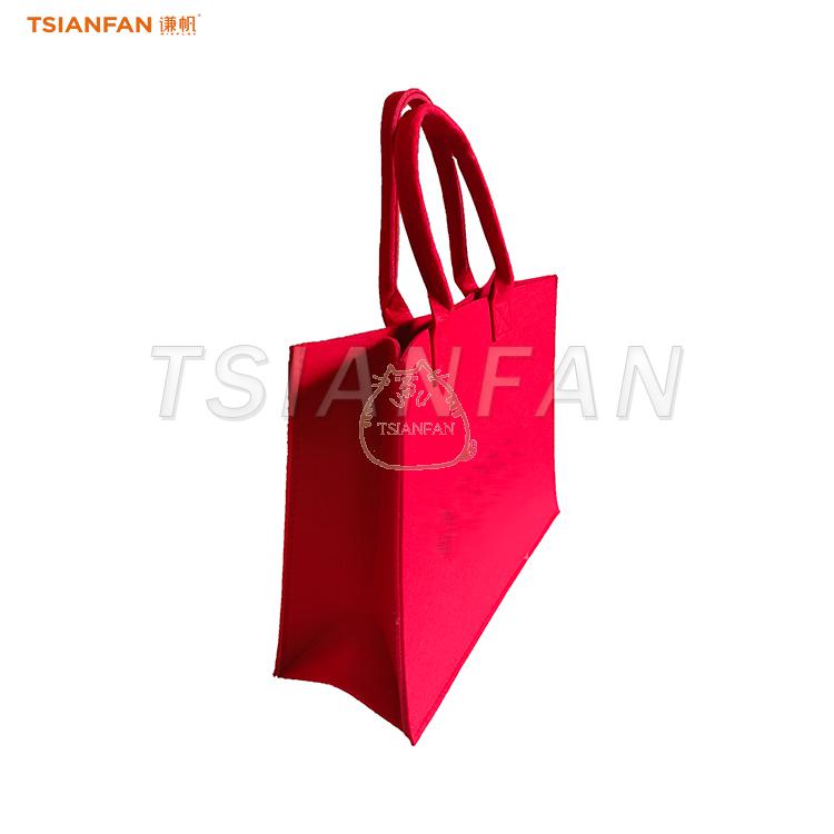 Red cloth bag high quality promotional tote bag portable packaging