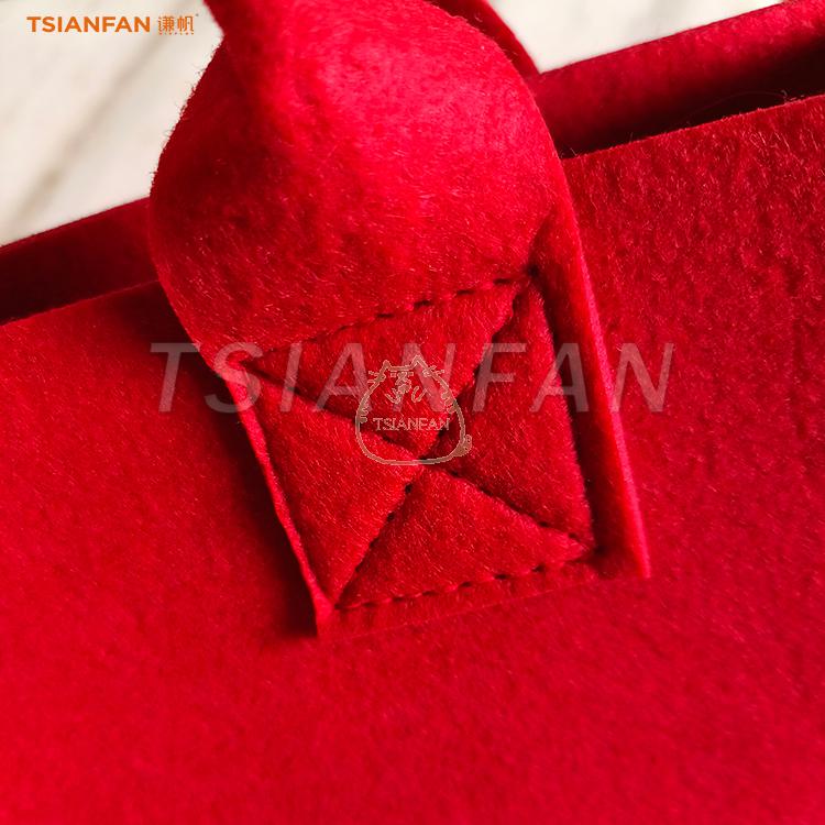 Red cloth bag high quality promotional tote bag portable packaging