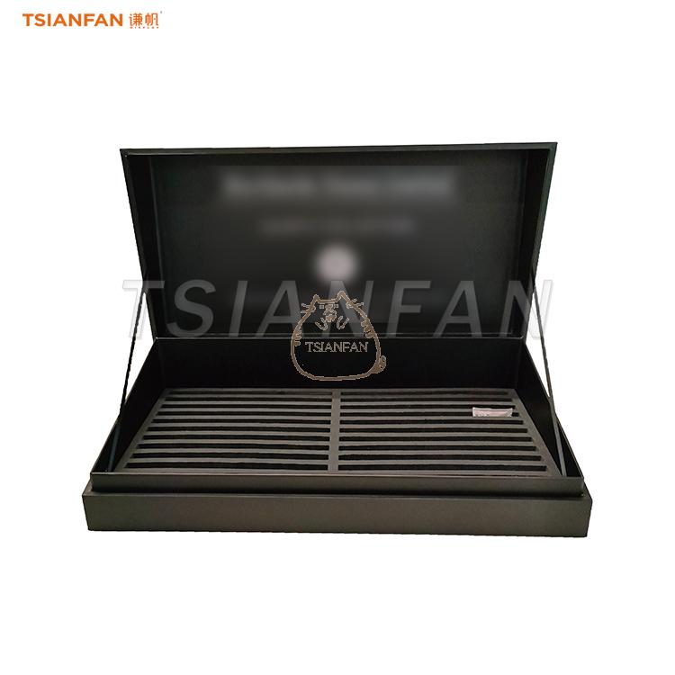 Black paper clamshell box Tile sample paper box custom packaging box