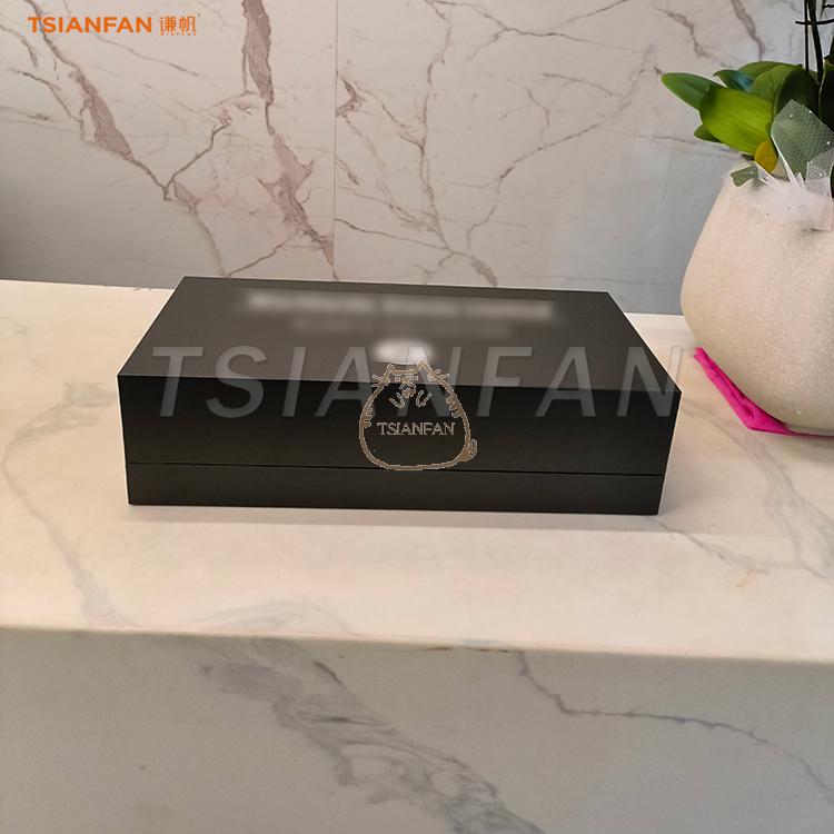 Black paper clamshell box Tile sample paper box custom packaging box